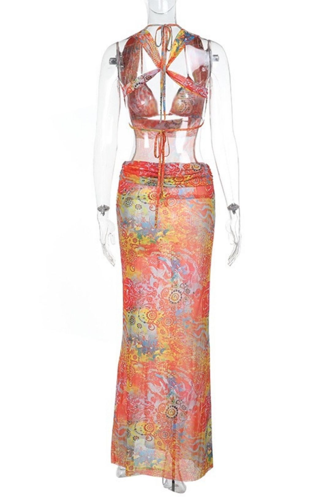 Sexy V-neck Halter Strap Beach Long Dress