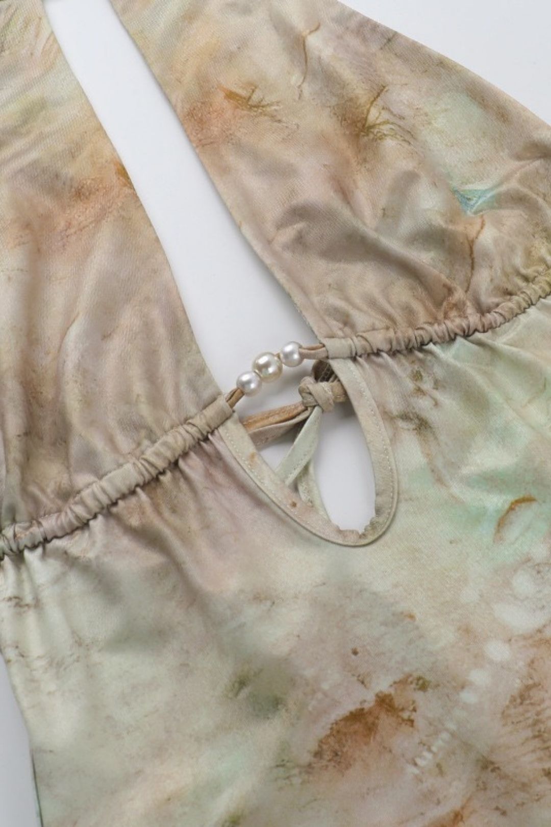 Sexy Hollow-out Print Halter Neck Bodycon Dress