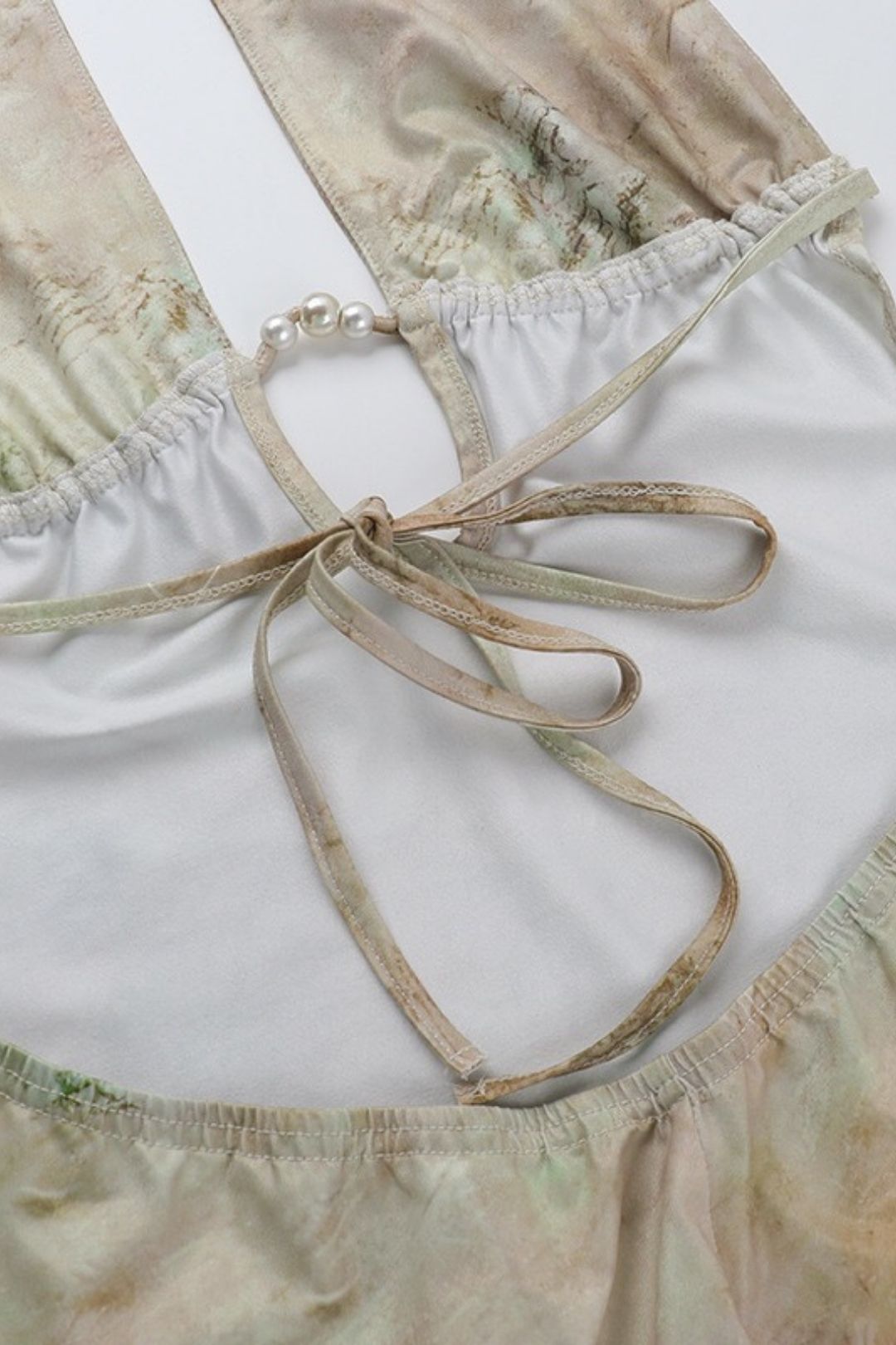 Sexy Hollow-out Print Halter Neck Bodycon Dress