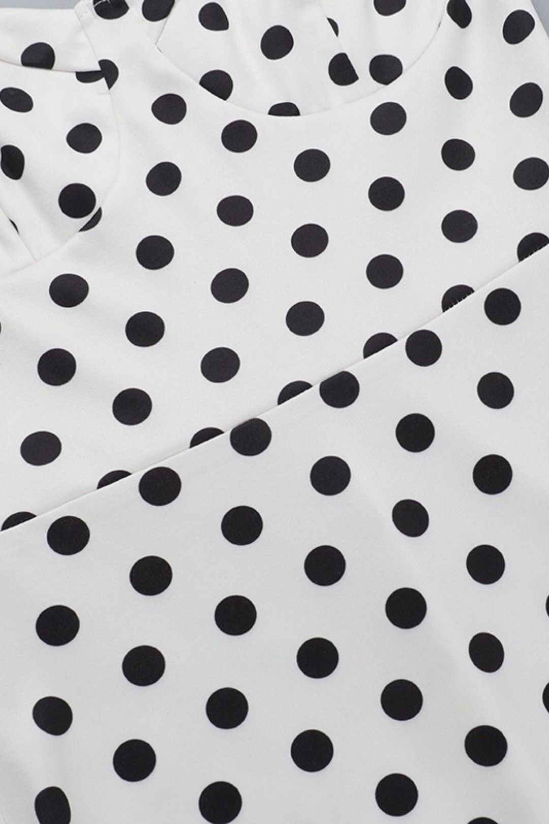 Polka Dot Slim Fit Pleated Skirt, Spaghetti Strap Dress