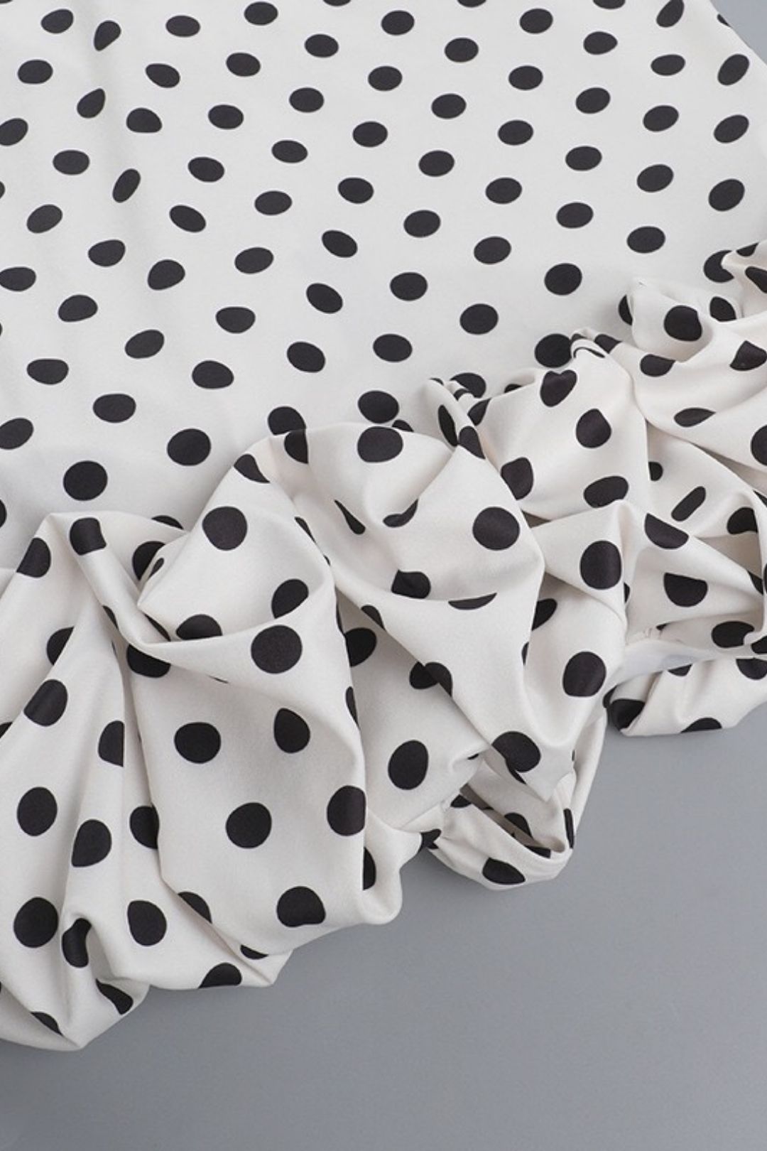 Polka Dot Slim Fit Pleated Skirt, Spaghetti Strap Dress