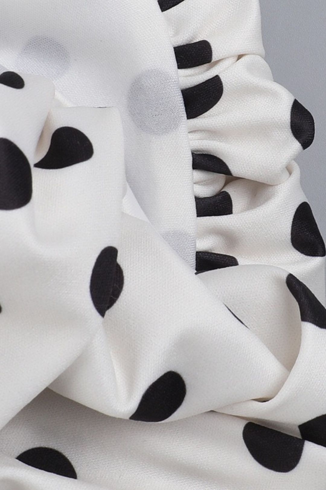 Polka Dot Slim Fit Pleated Skirt, Spaghetti Strap Dress