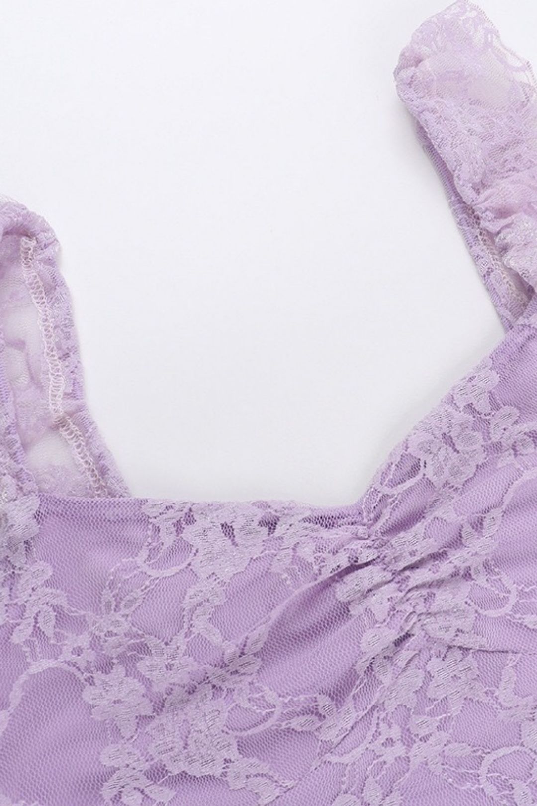 Spaghetti Strap Lace Patchwork Sexy Slit Dress