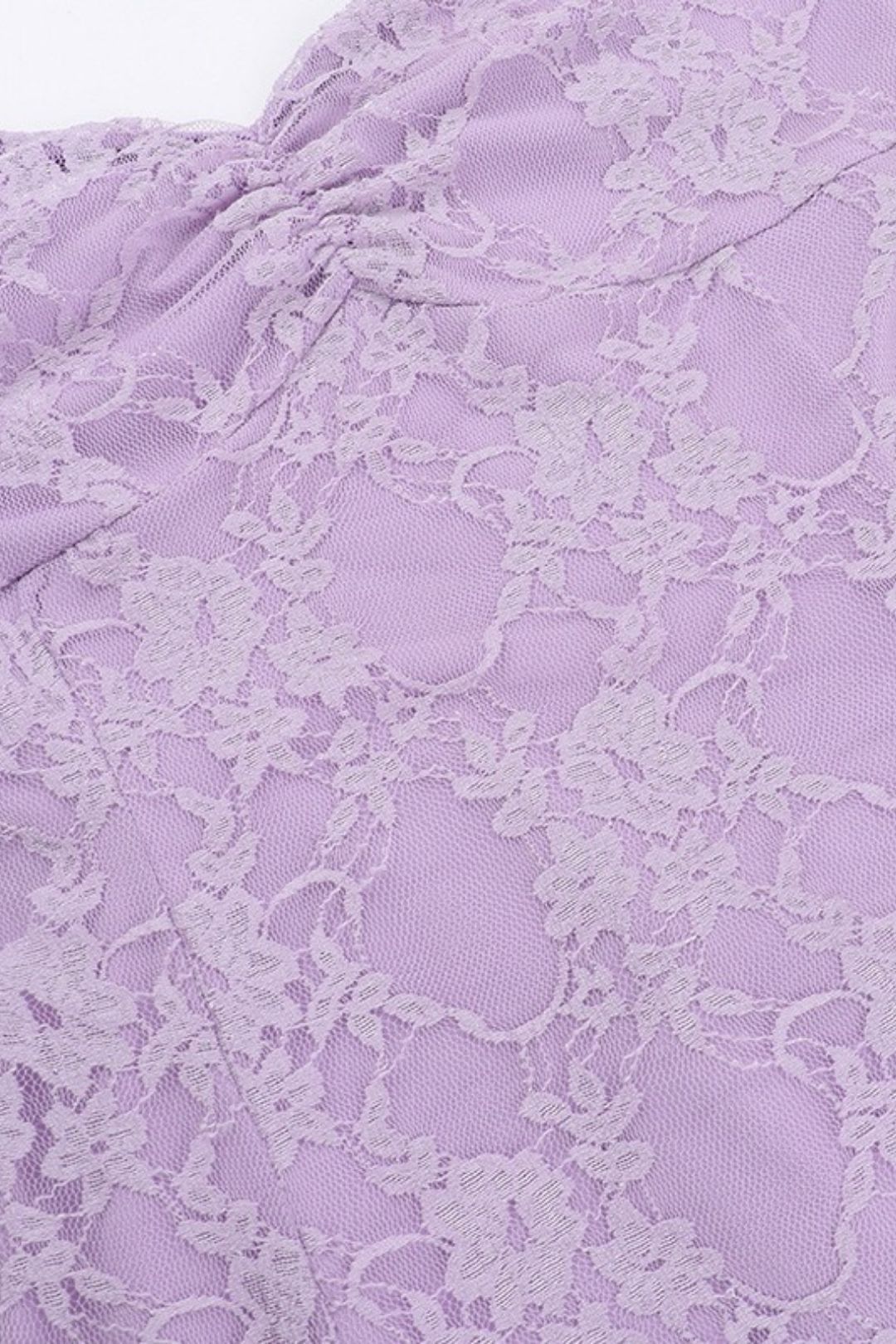 Spaghetti Strap Lace Patchwork Sexy Slit Dress