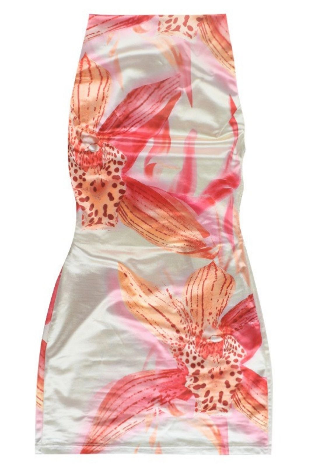 Sexy Vacation Style Printed Backless Hot Girl Bodycon Dress