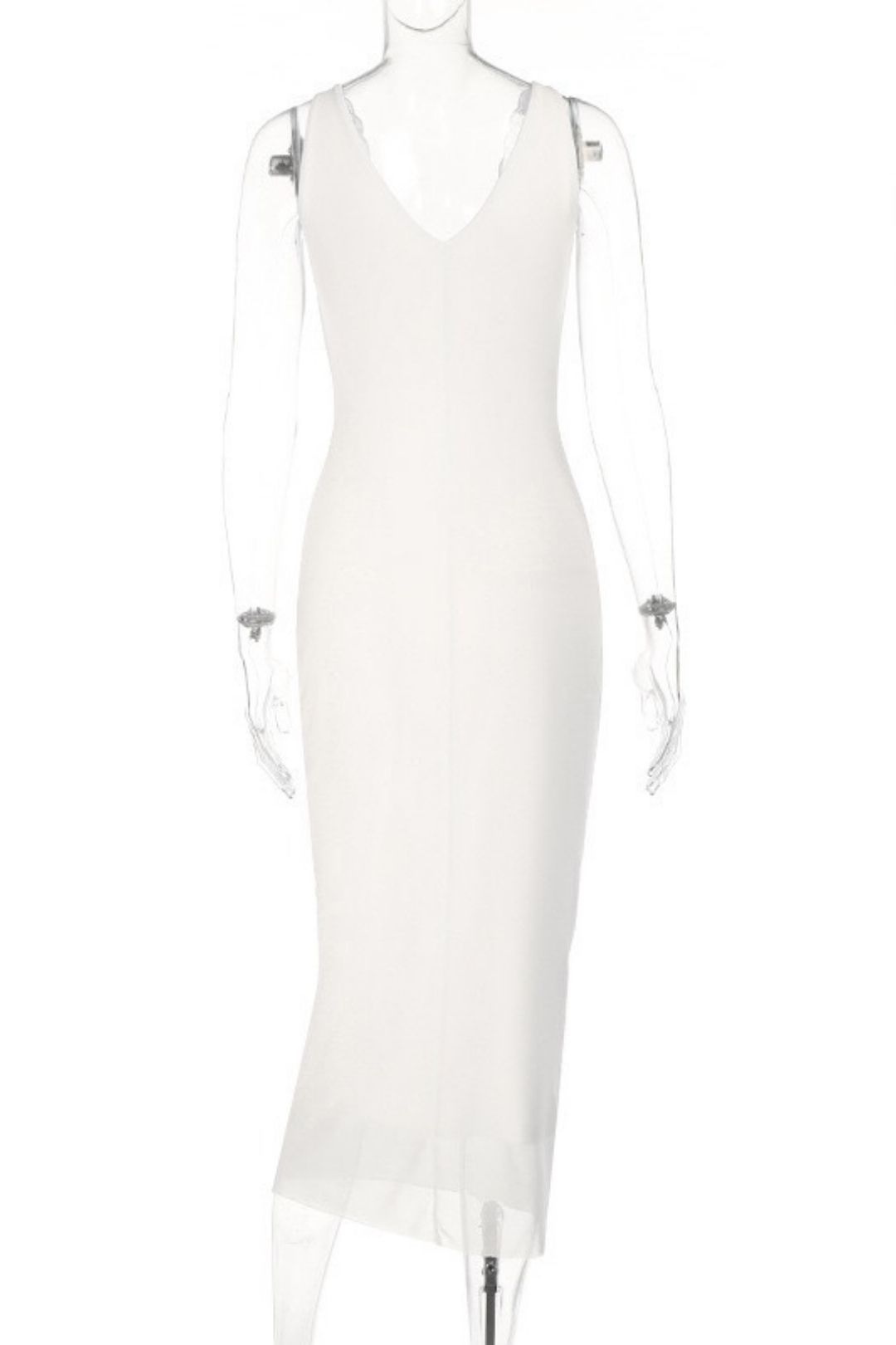 Sexy V-neck Lace-trimmed,backless,slim-fit Vest Dress