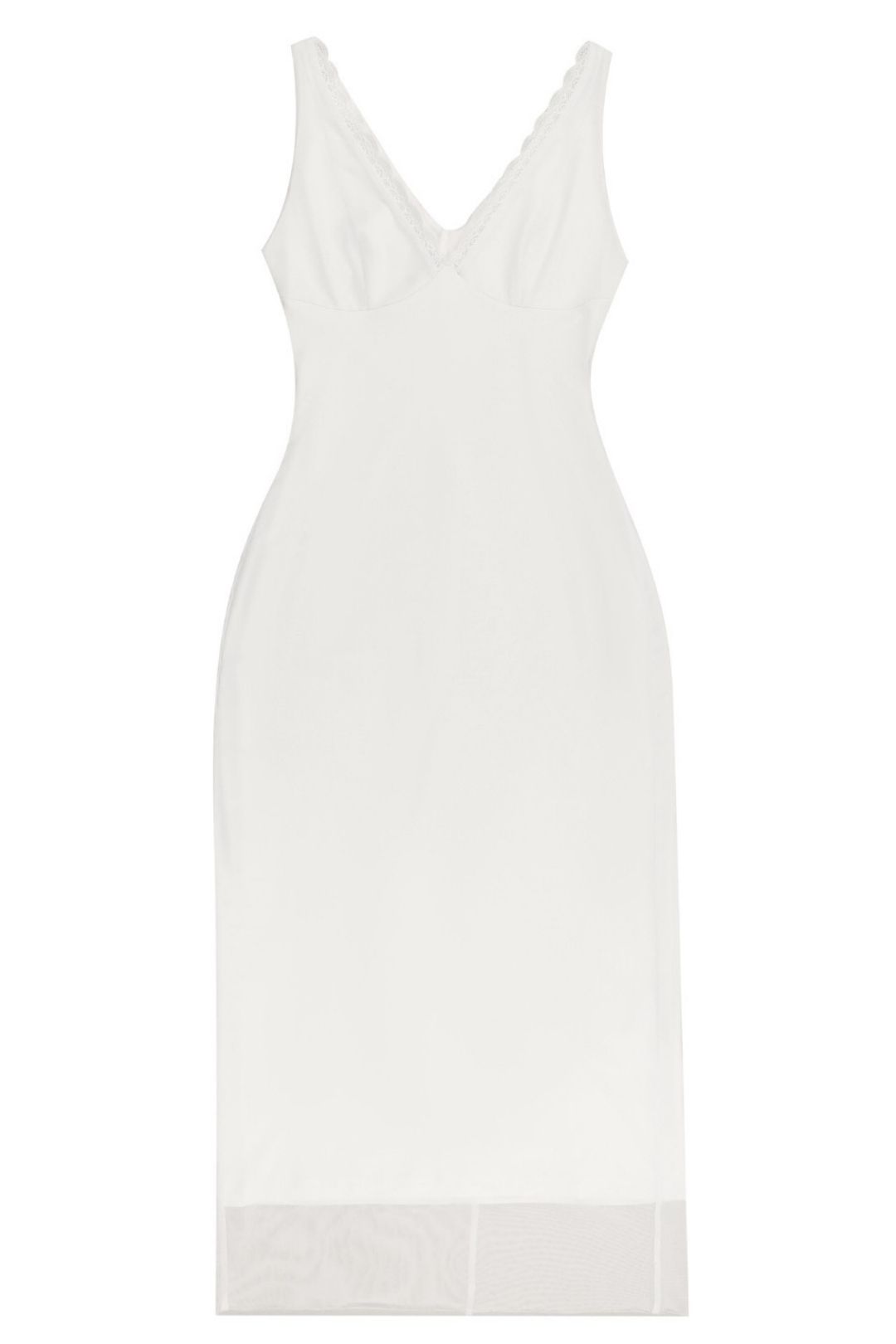 Sexy V-neck Lace-trimmed,backless,slim-fit Vest Dress