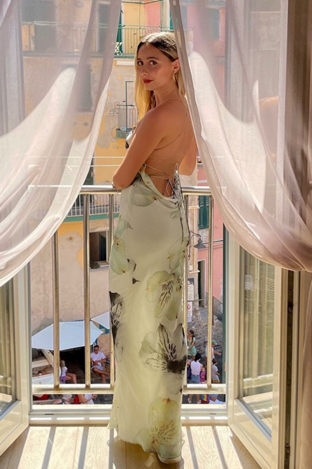 Sexy Printed Backless Vacation Suspender Dress