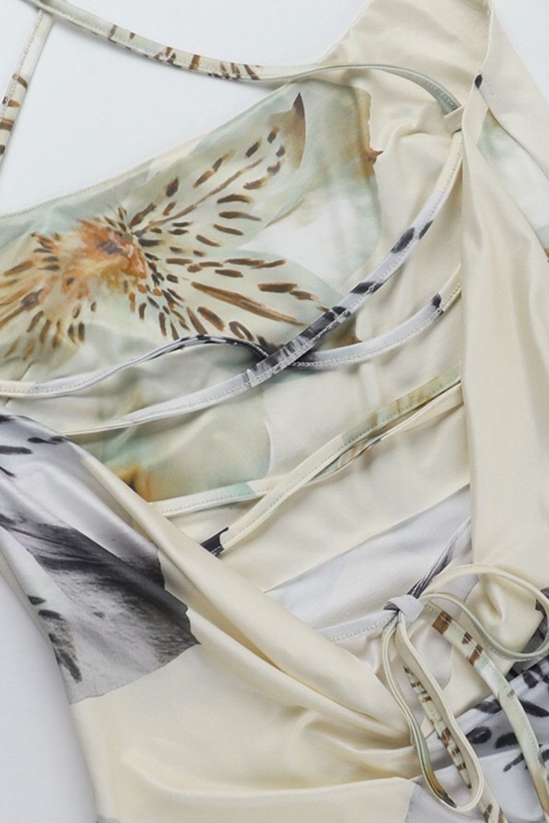 Sexy Printed Backless Vacation Suspender Dress