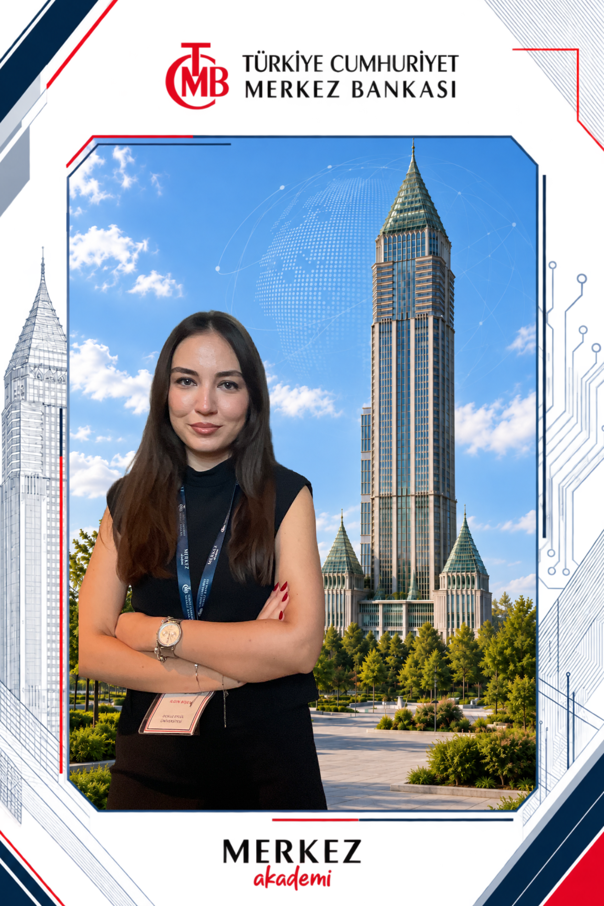 AI Greenbox ile saniyeler içinde hazırlanan İstanbul Finans Merkezi konseptli dijital hatıra fotoğrafı