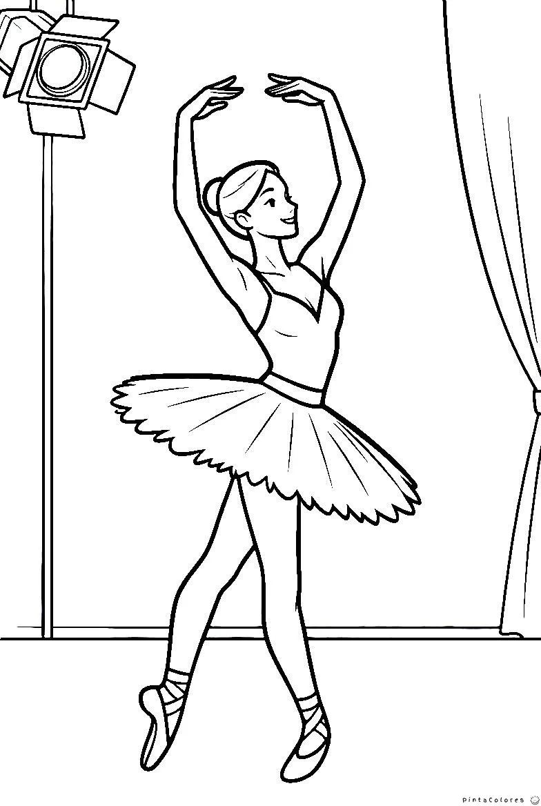 Bailarina de ballet en pose elegante