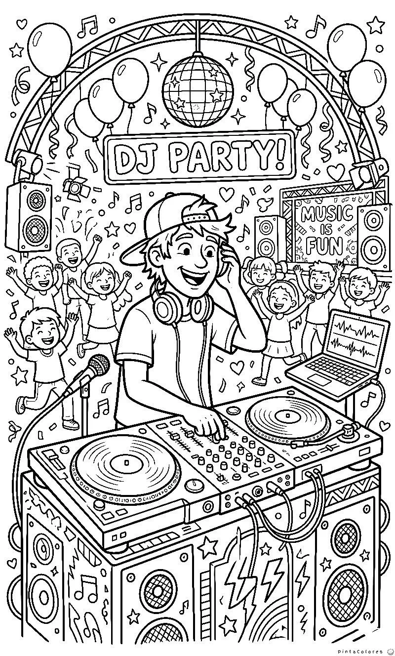 DJ mezclando música en consola