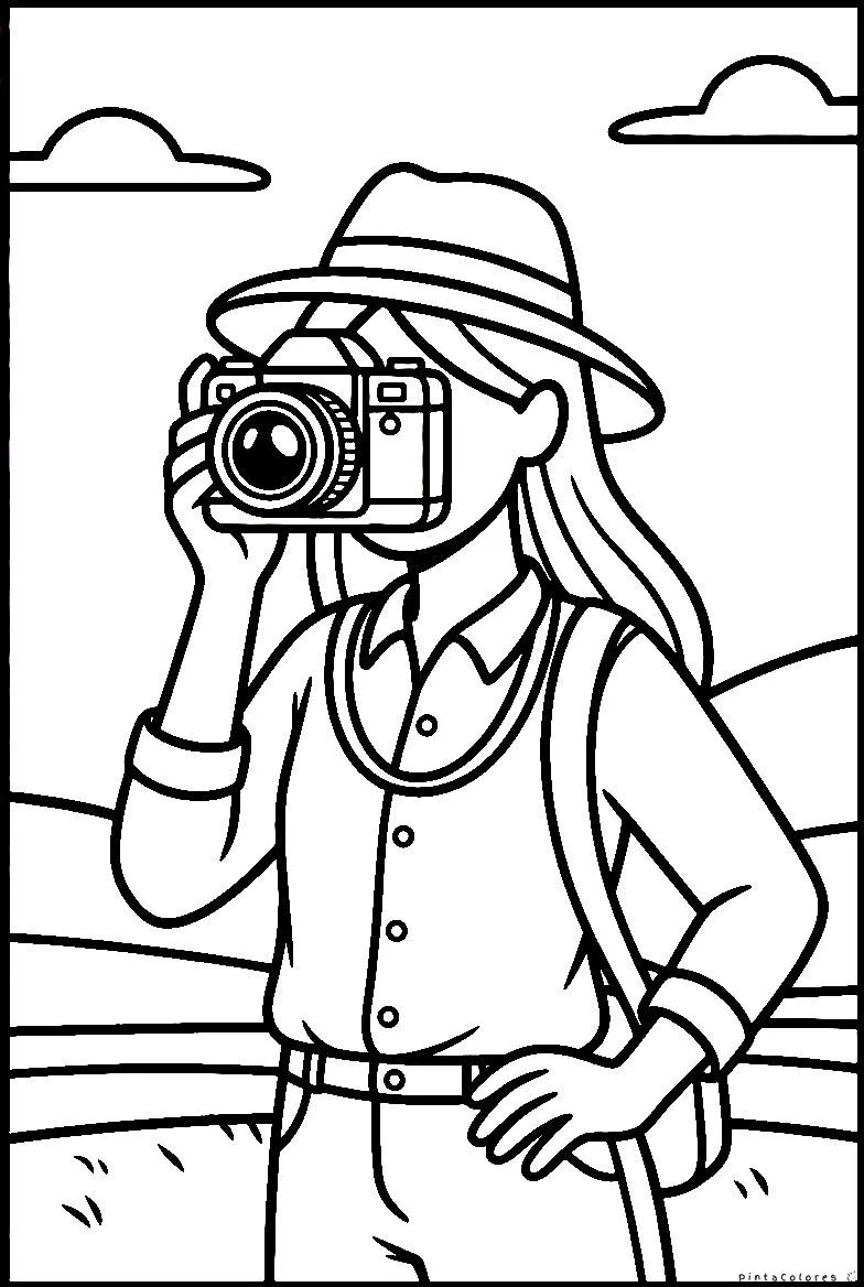 Fotógrafa tomando una fotografía