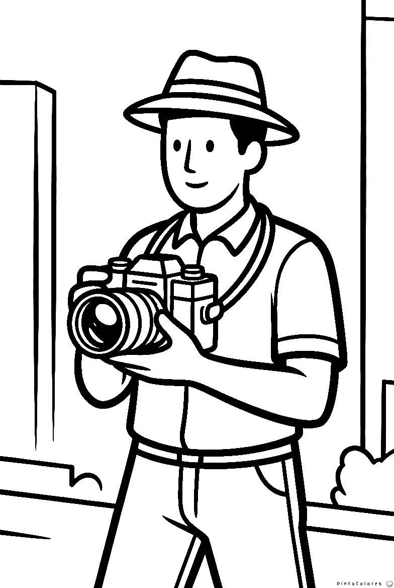 Fotógrafo sosteniendo cámara profesional