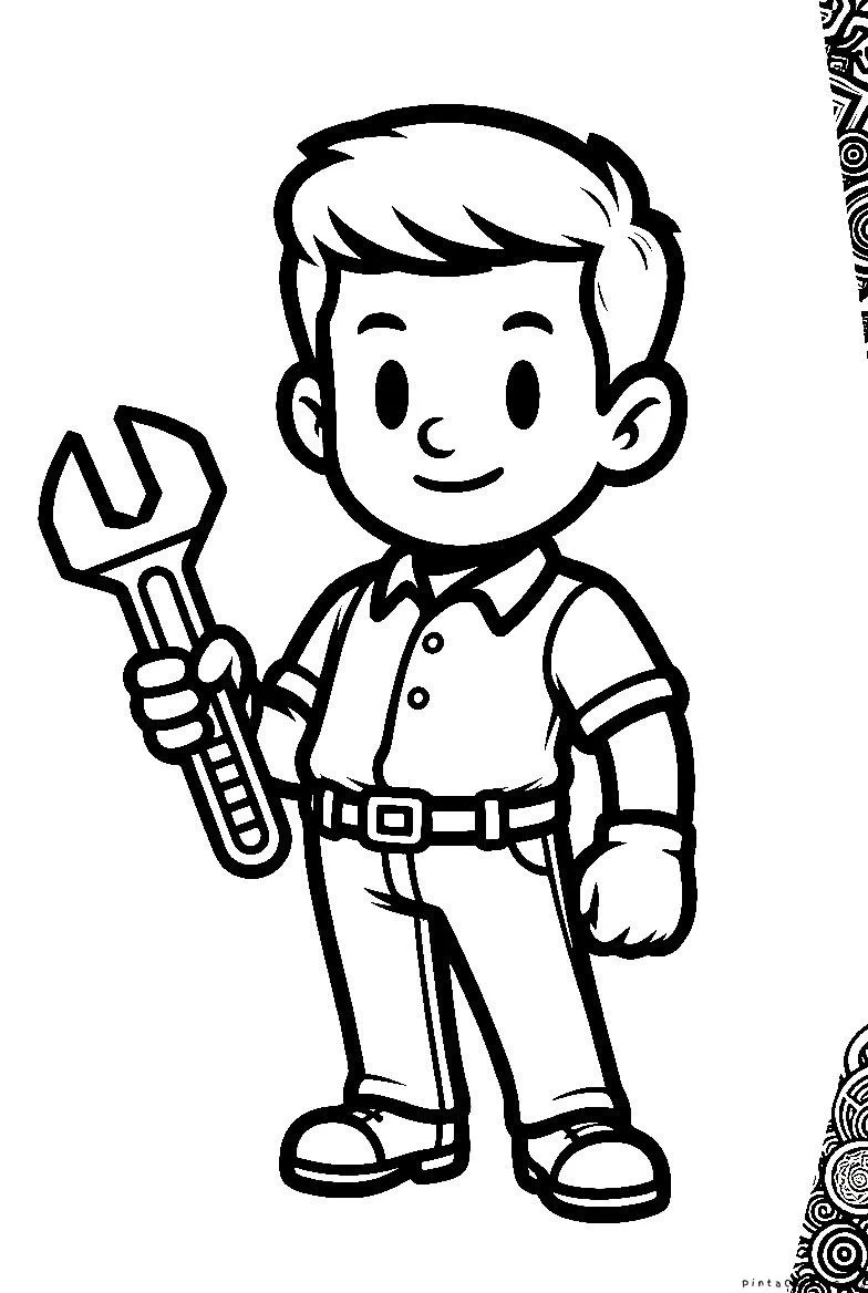 Mecánico sosteniendo herramientas en el taller