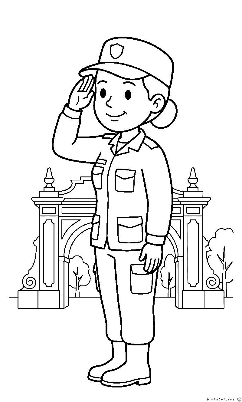 Policía mujer con uniforme de seguridad