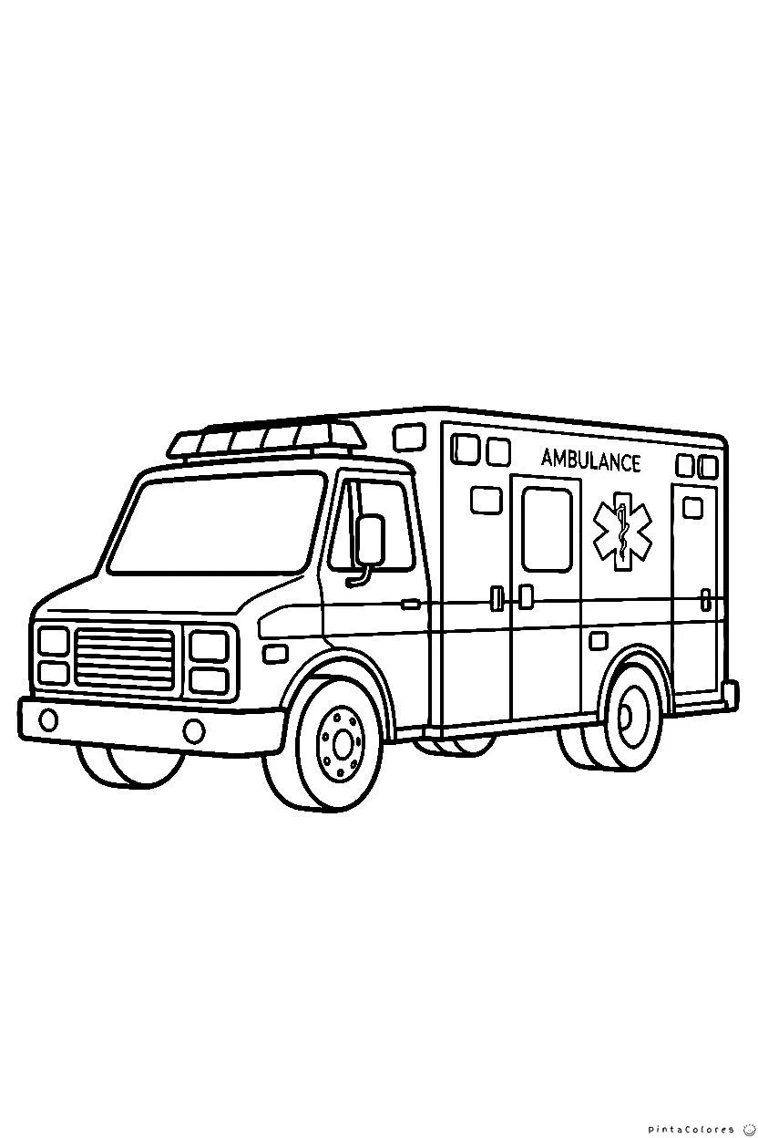 Ambulancia circulando por una calle