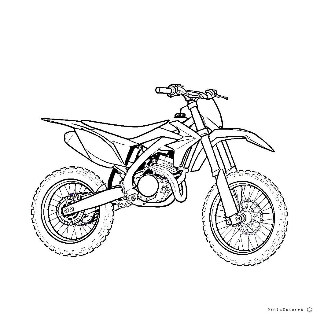 Moto de motocross preparada para una carrera