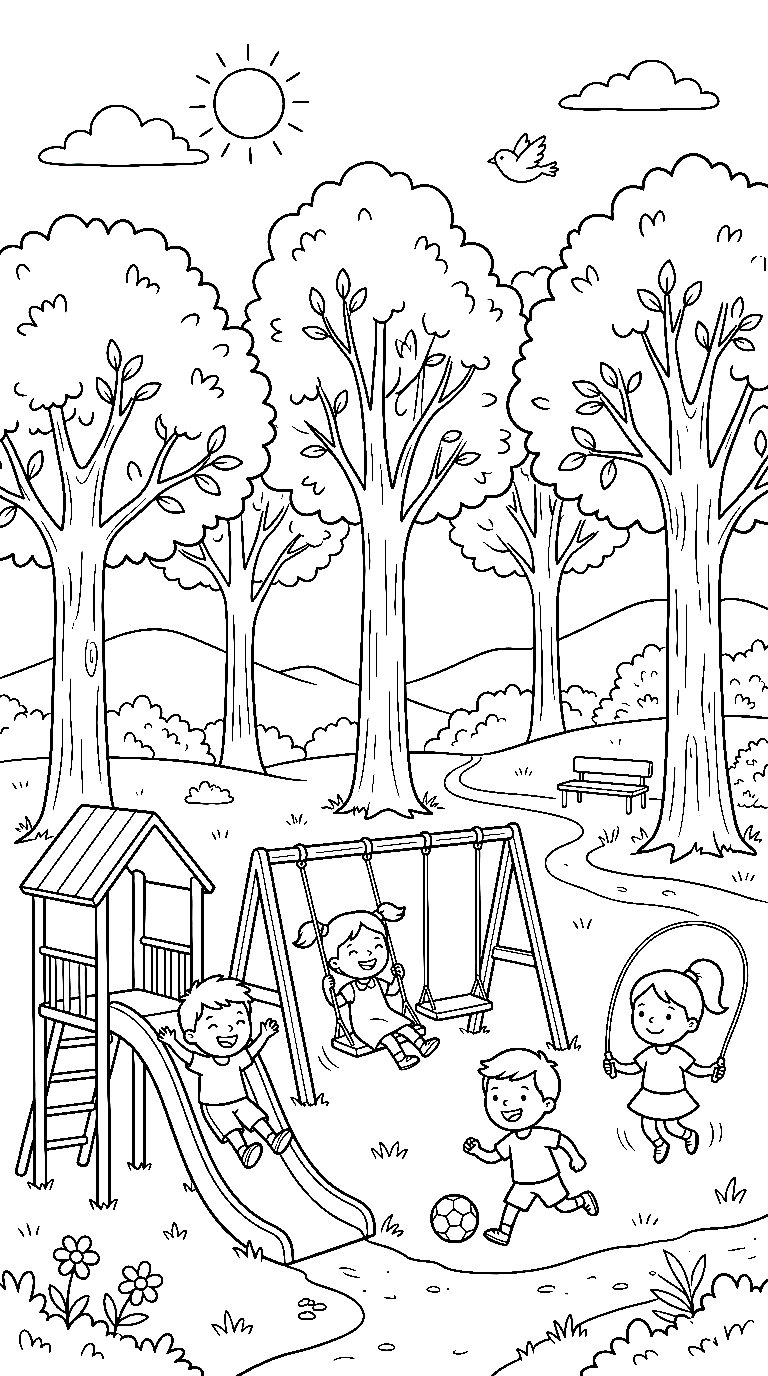 Parque infantil para niños de 6 a 8 años