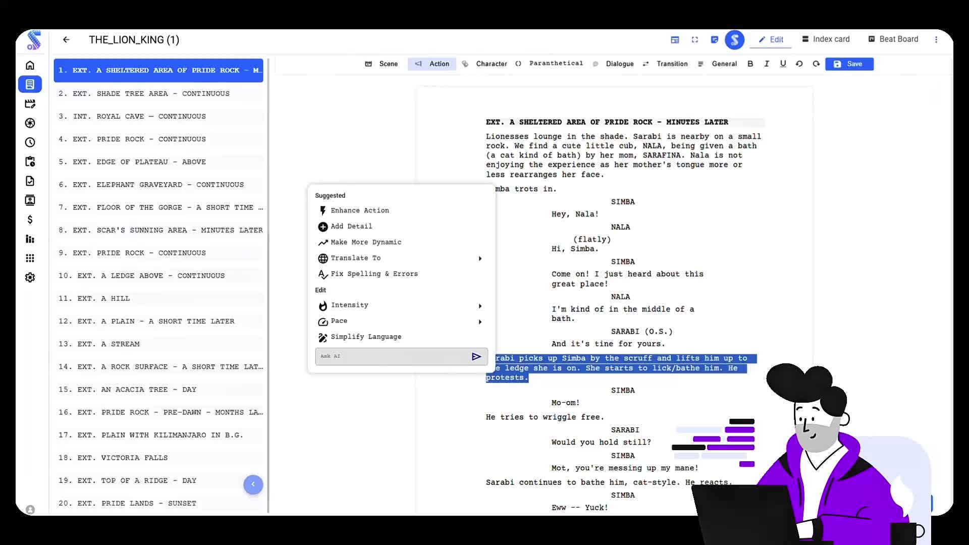 AI Screenwriting Software