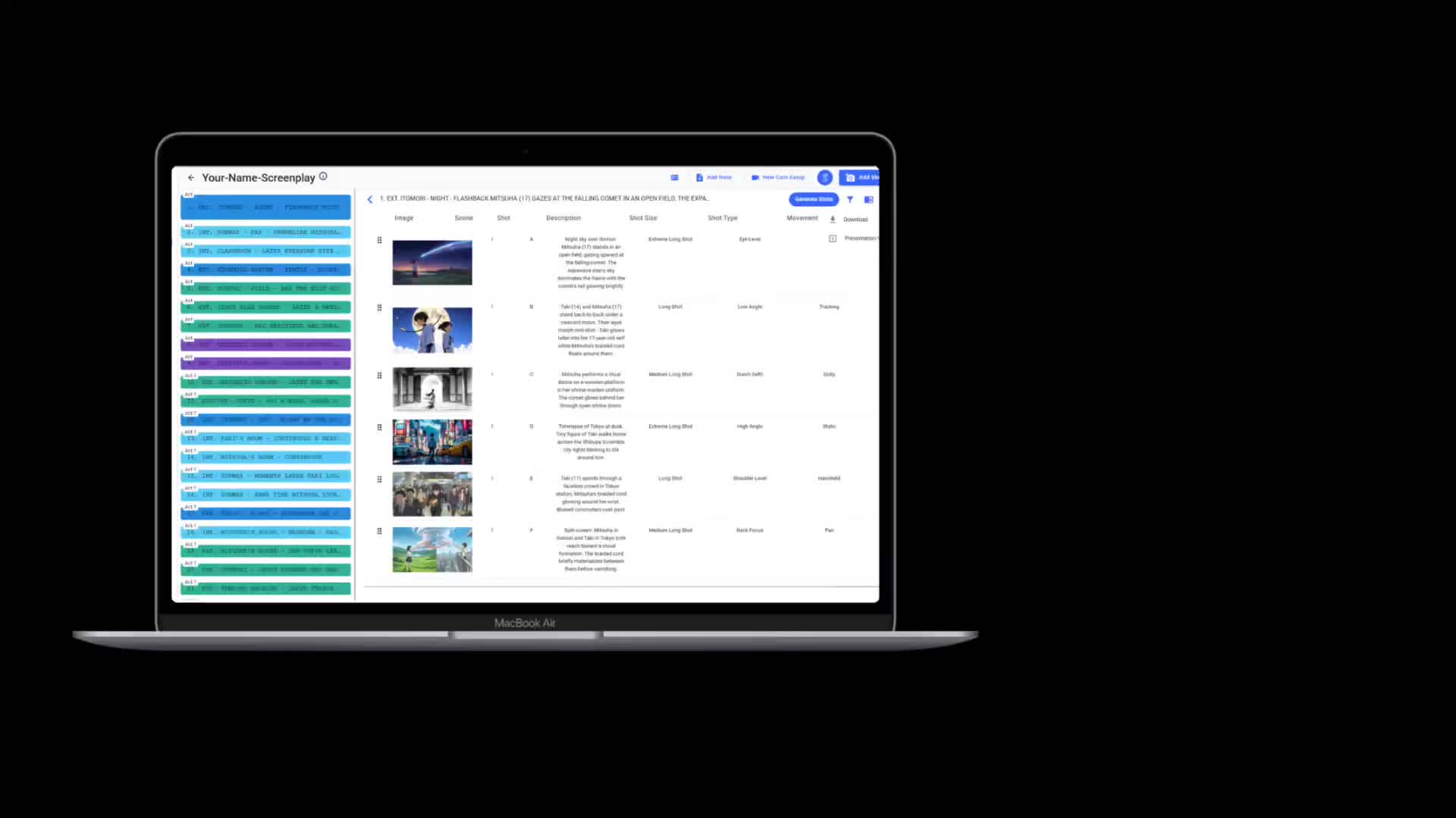 Mobile Shot List & On-Set Execution