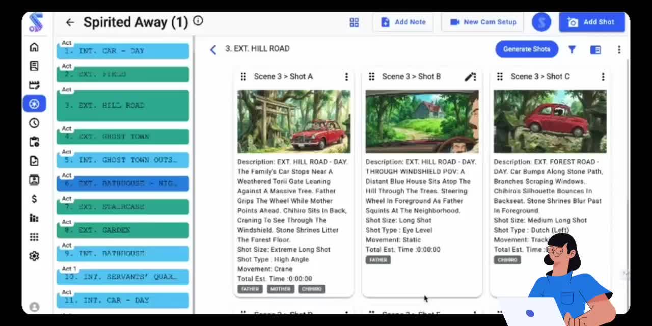 Shotlist Presentation View