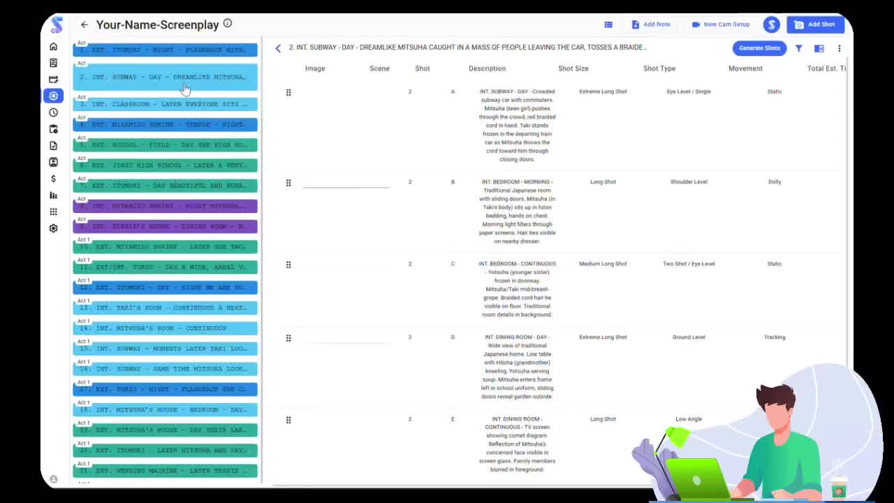 AI Shot List Generator