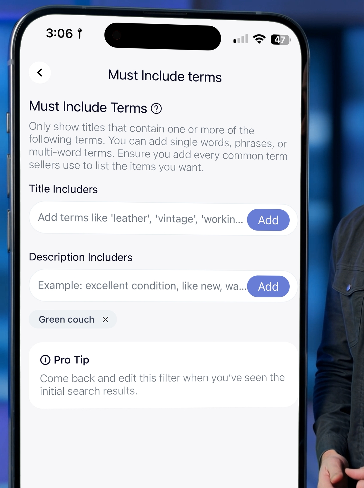 Description Filtering Option