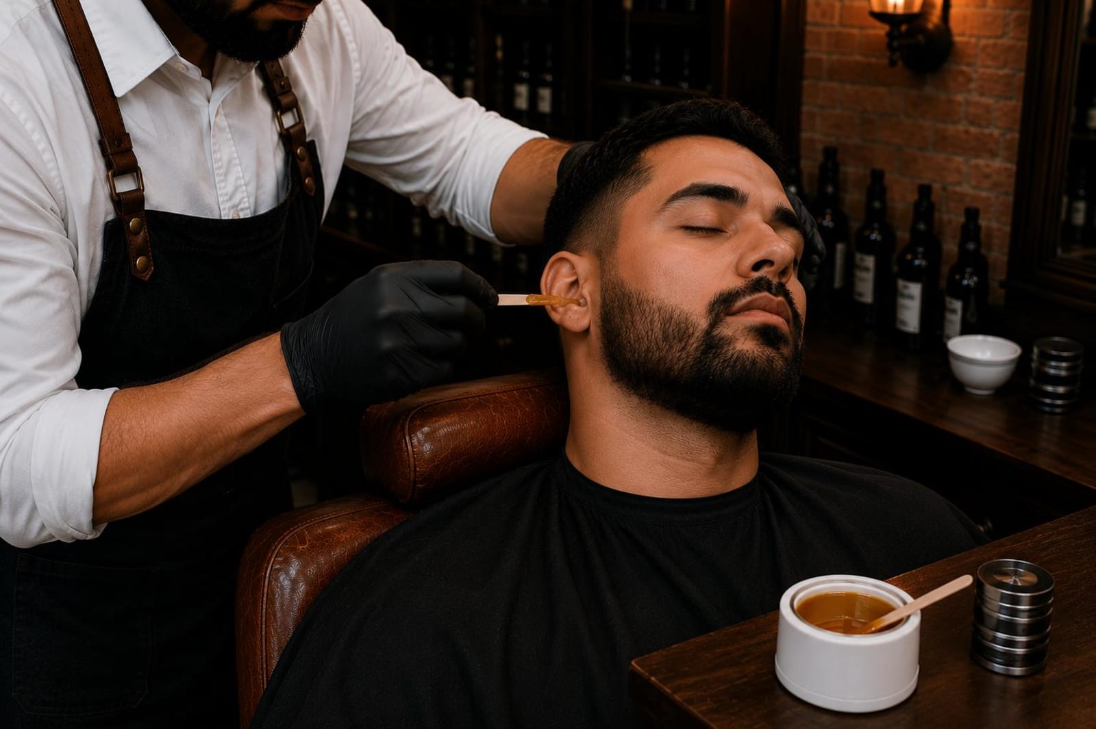 City Barber Barbershop, Warmwachs für Nase & Ohren