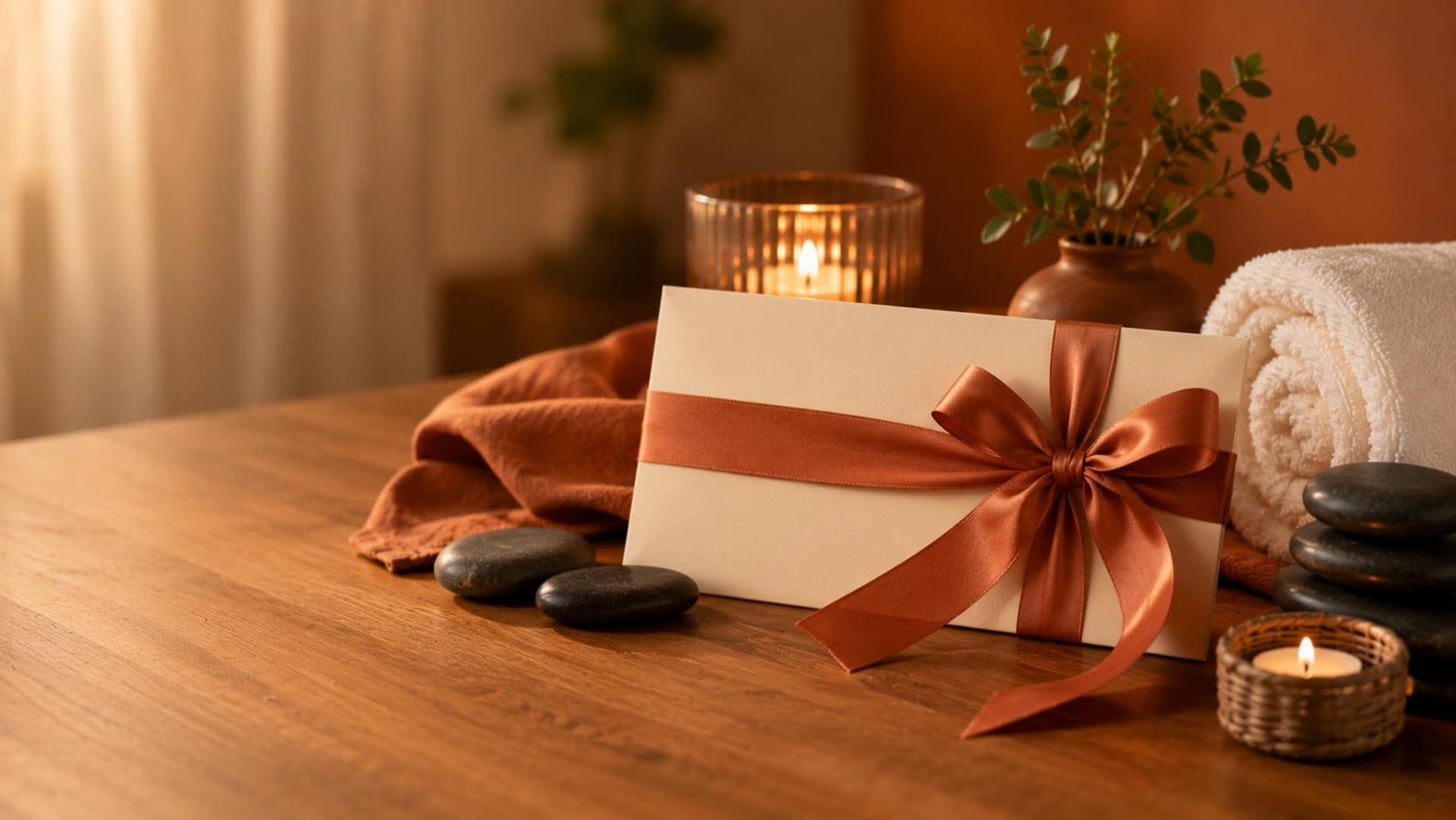 Wellness-Gutschein von Physiowohltat in Norderstedt als Geschenk verpackt