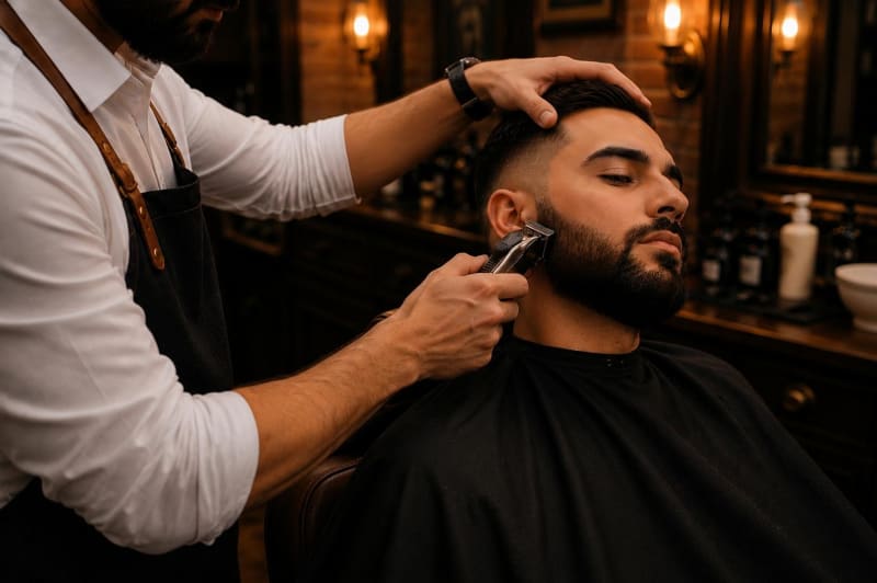 Professionelle Bartpflege und Konturen bei City Barber