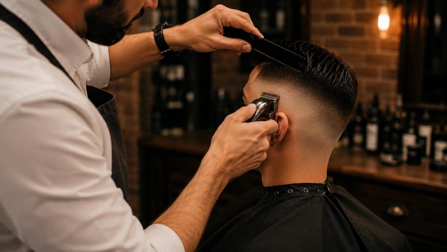 High Fade Haarschnitt bei City Barber in Hamburg-Hummelsbüttel