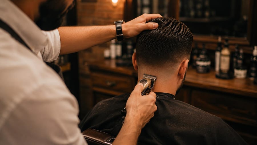 Low Fade Haarschnitt bei City Barber in Hamburg-Hummelsbüttel