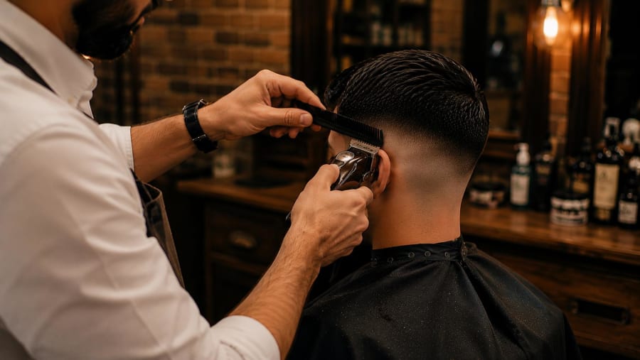 Mid Fade Haarschnitt bei City Barber in Hamburg-Hummelsbüttel