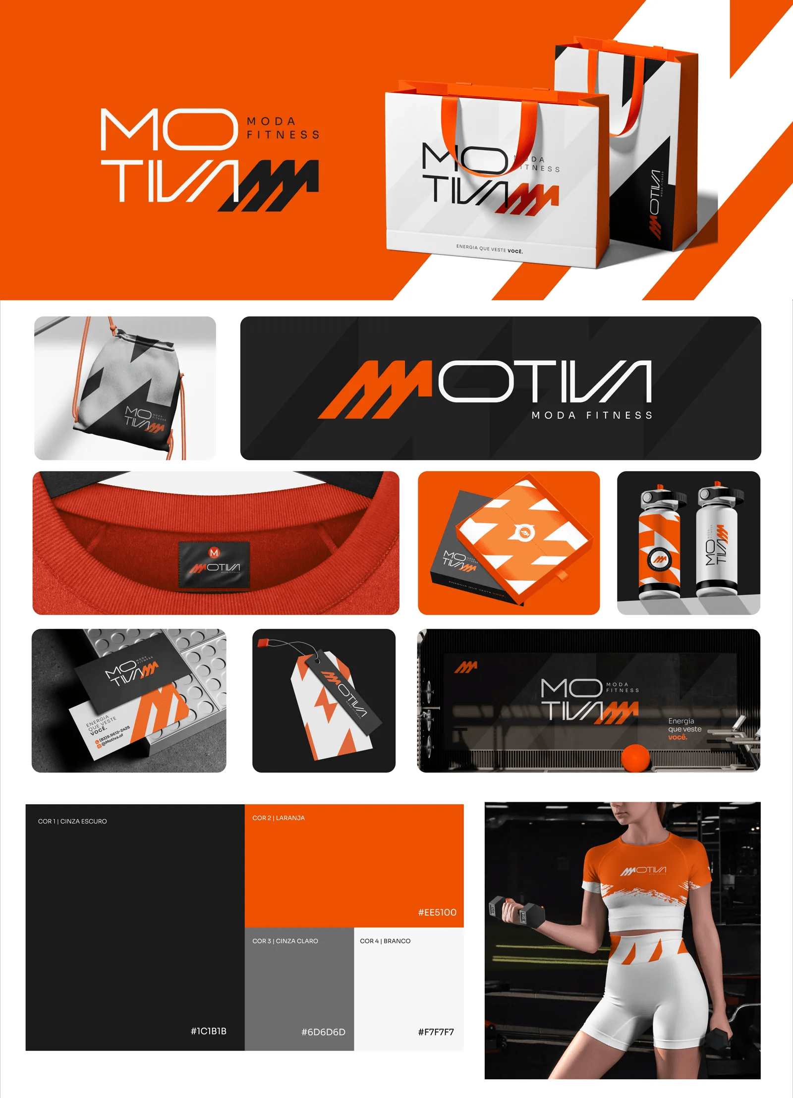 Projeto de identidade visual da Motiva Moda Fitness
