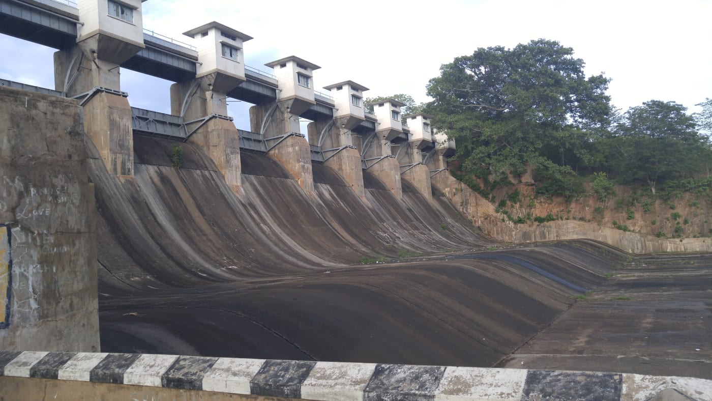 Dam and water at Dimna Lake; historical destination photograph