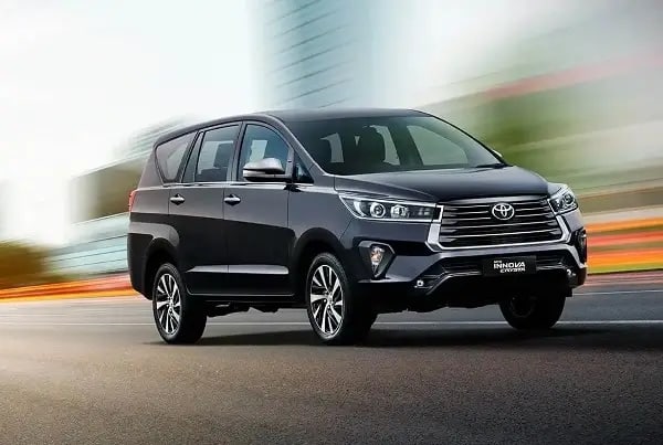 Toyota Innova Crysta model reference for airport vehicle comparison