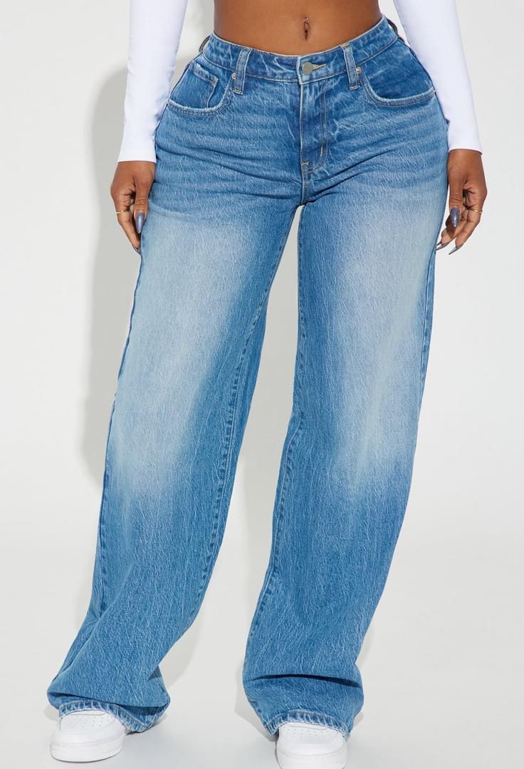 Classic Straight-Cut Denim Jeans for ladies