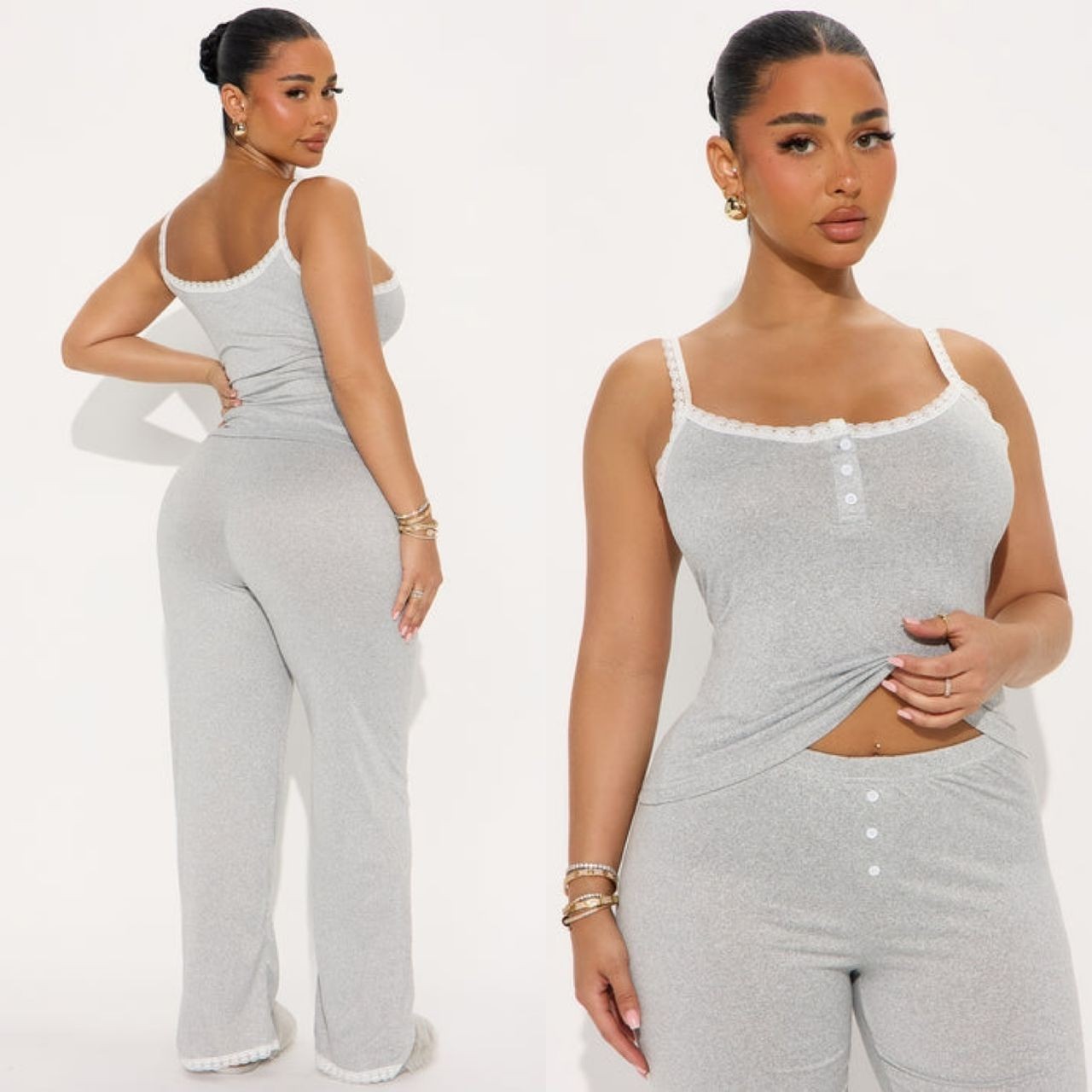 Ladies Loungewear night PJ Bodyshort 2-piece set