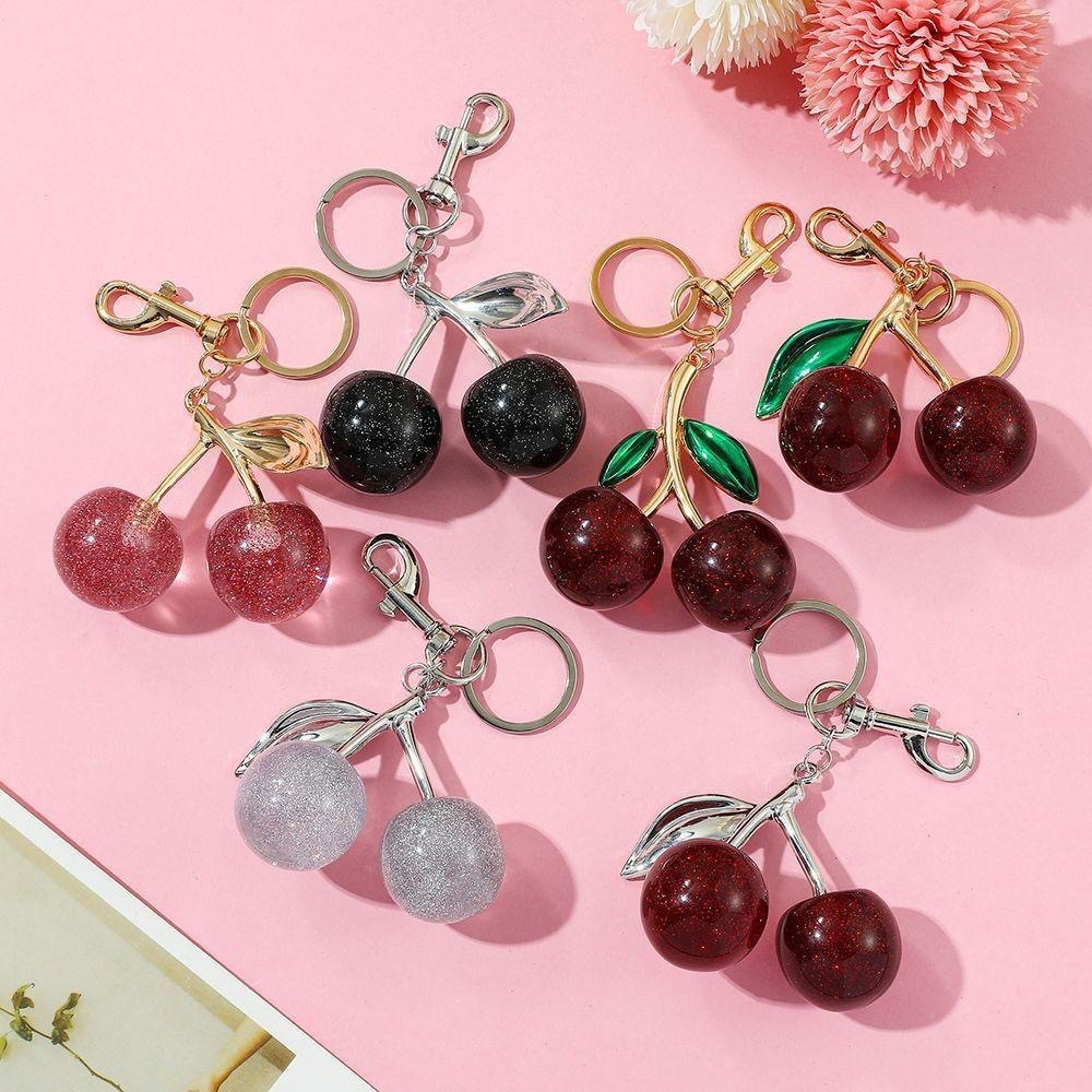 Classic Cherry Keyrings Handmade Fruit chains