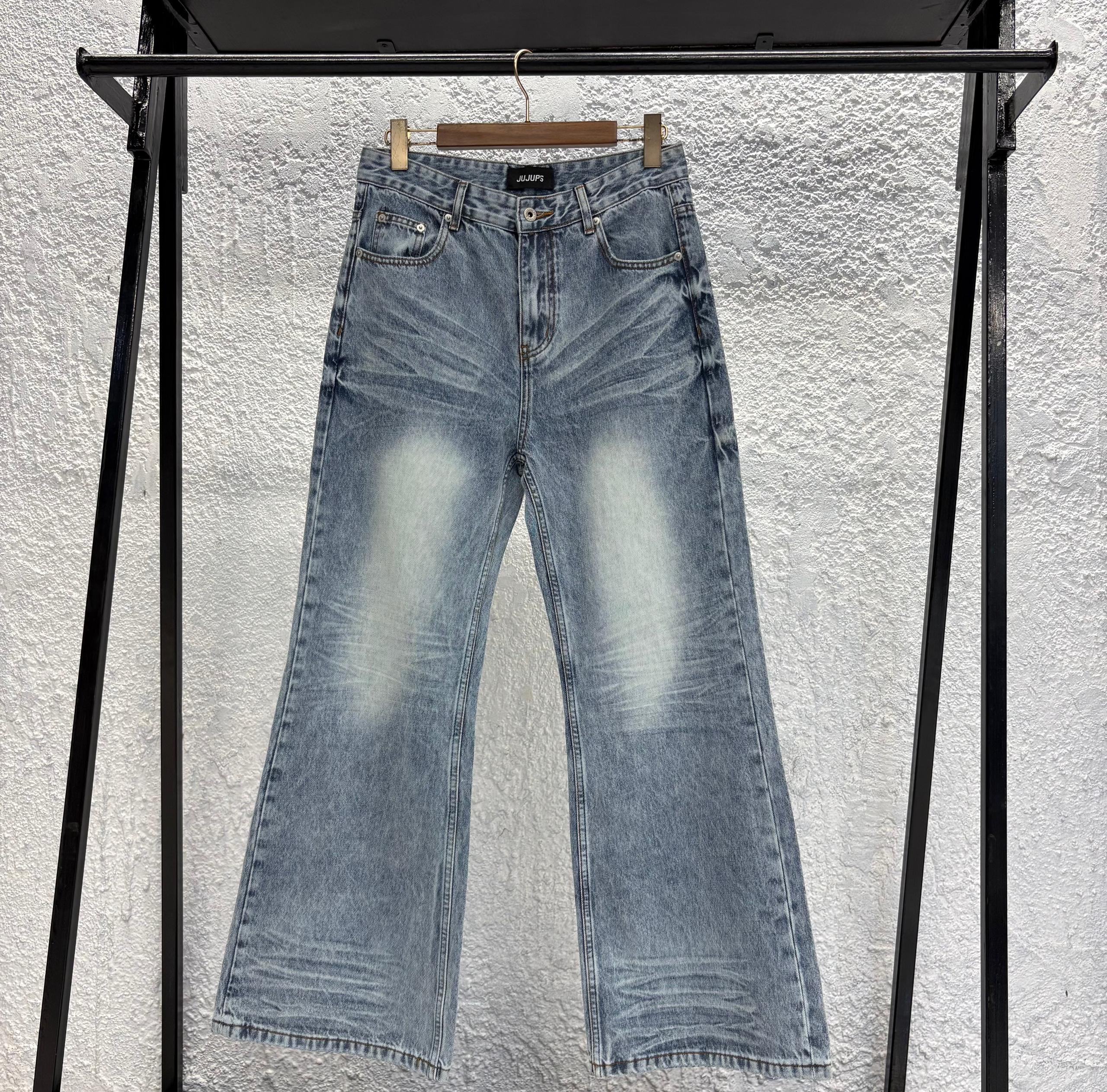 VINTAGE SCAR FLARE DENIM JEANS