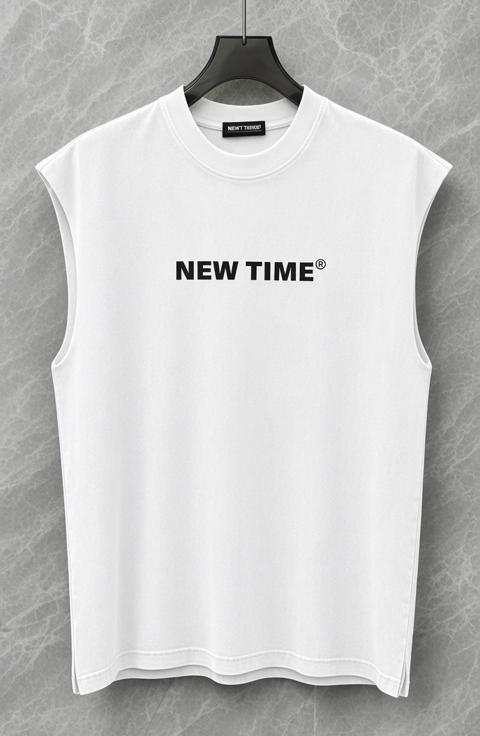 NT Raw cut armless tee