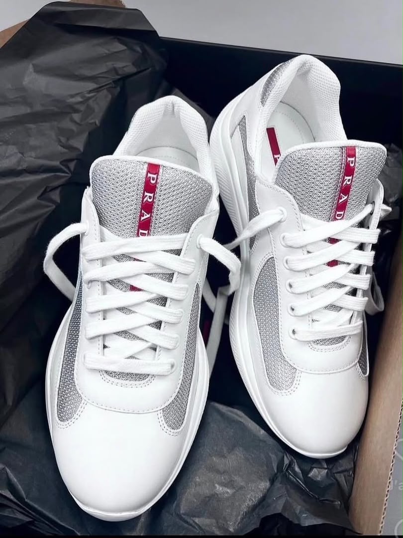 PRADA AMERICA'S PATENT CUP SNEAKERS “WHITE”