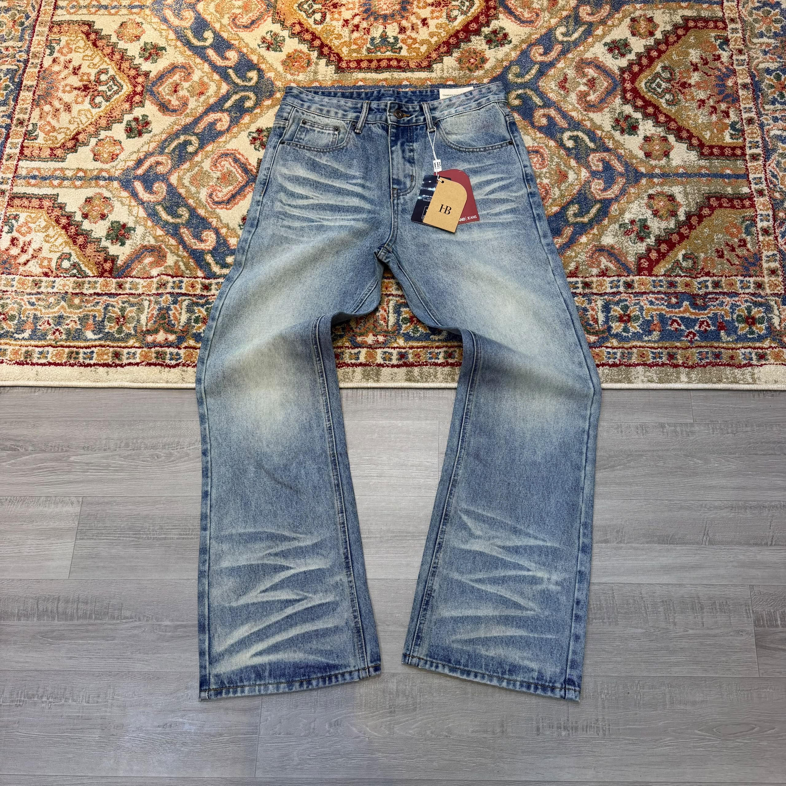 HQ Washed Whiskered Denim Jeans