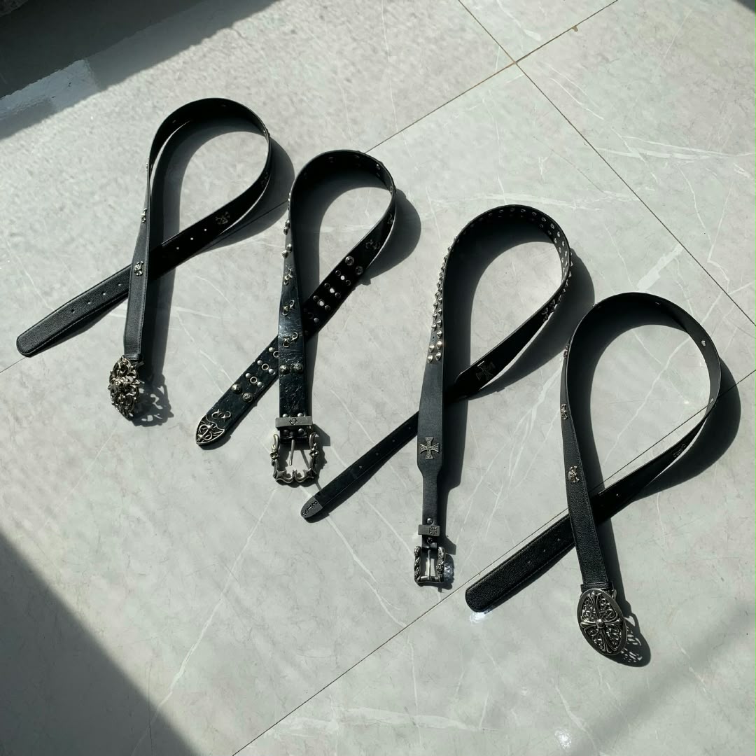 CHROME HEART LEATHER BELTs