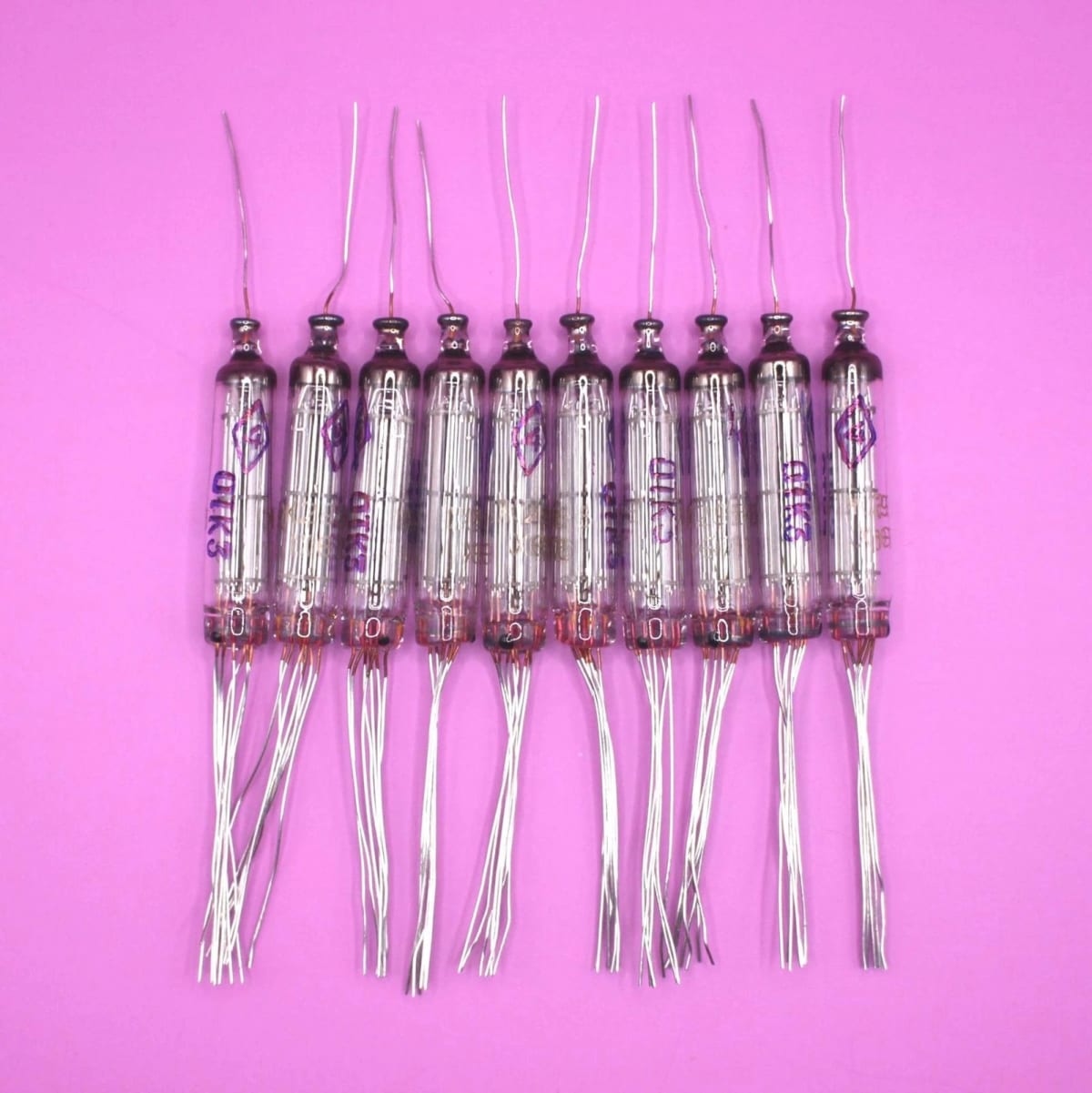 10x New 1J29B-V 1Ж29Б-В Miniature HF Pentode Tubes With Flexible Leads NOS OTK