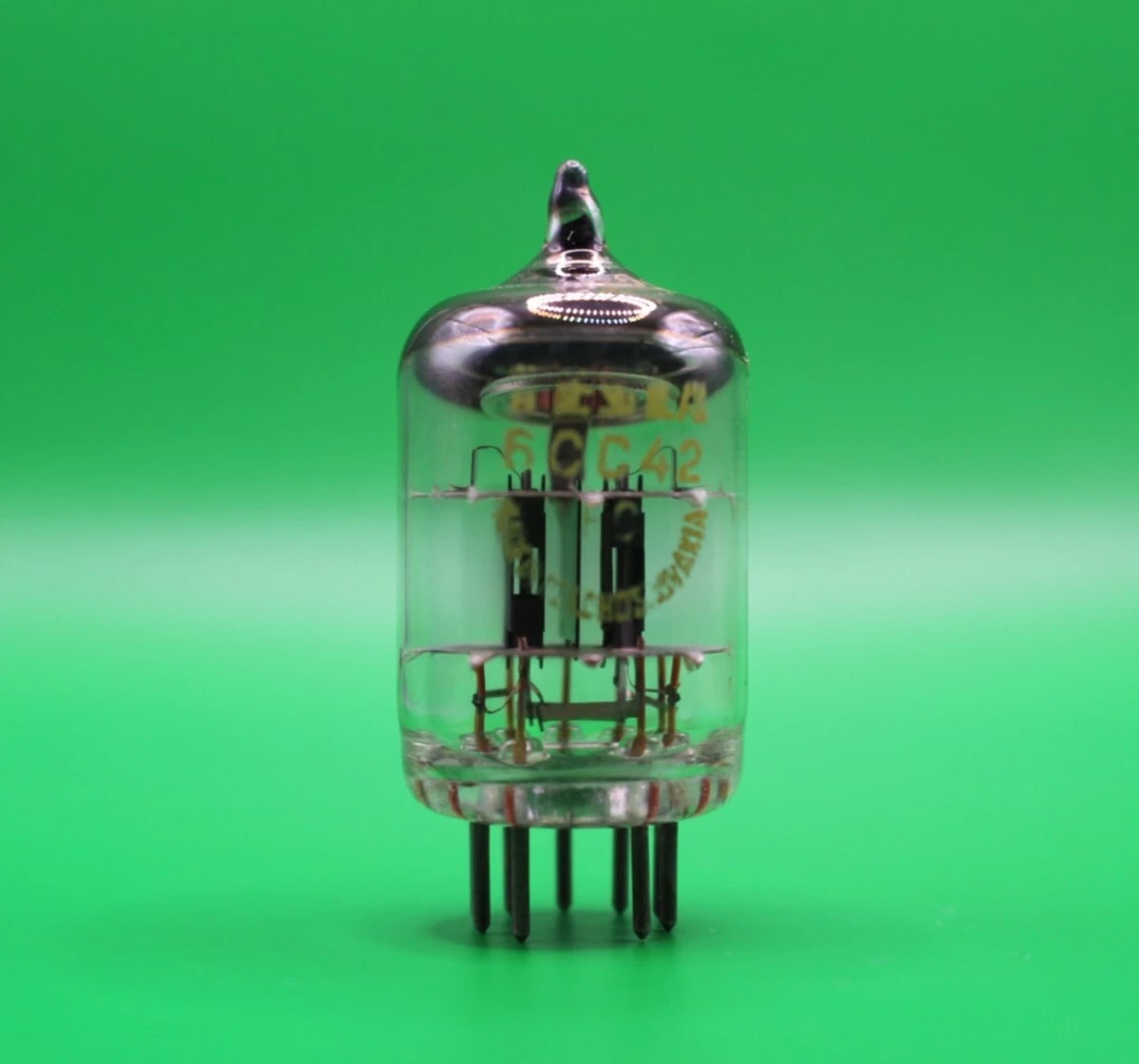 1x 6CC42 TESLA Double Triode Tested Vacuum Tube = 5670 2C51 6385 396A