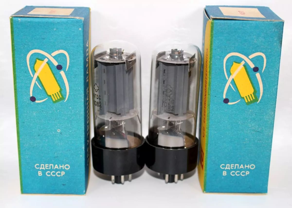 2x 6P3S / 6L6 / EL39 / 6CN5 / 5881 NOS / Matched Pair / Reflector / Same Date - Image 3