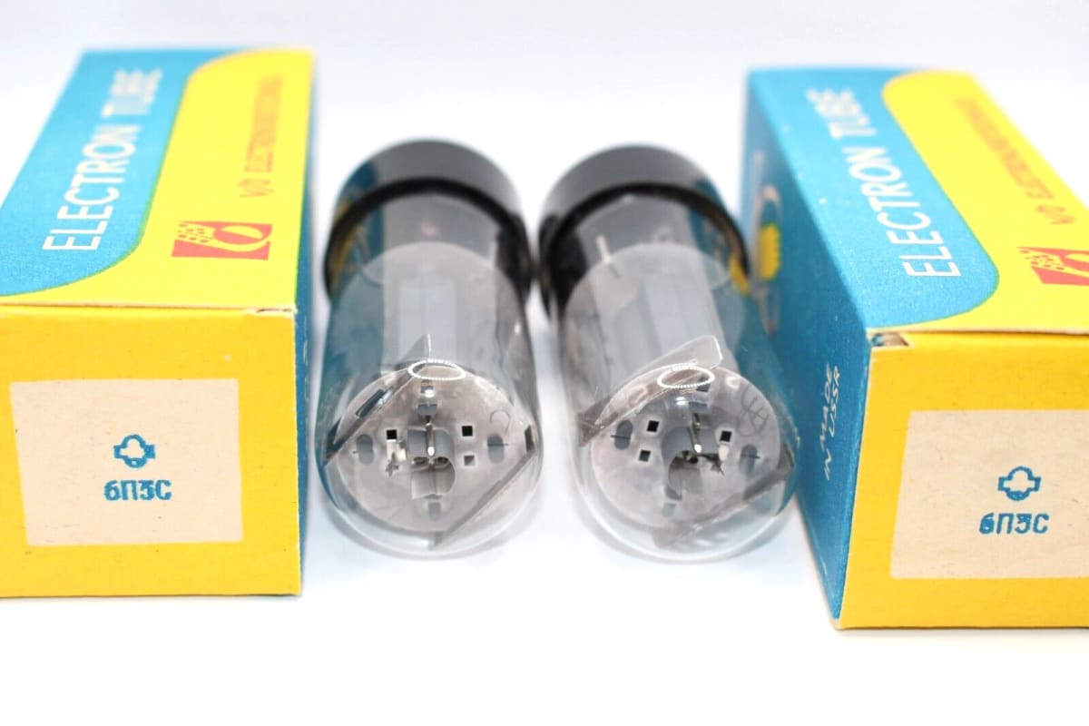2x 6P3S / 6L6 / EL39 / 6CN5 / 5881 NOS / Matched Pair / Reflector / Same Date - Image 4