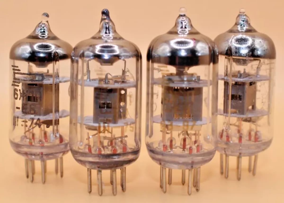 4x 6J1P-EV / 6ZH1P-EV Matched Quad / EF95 / 6AK5 / 6F32 / NOS / 4pcs in one lot